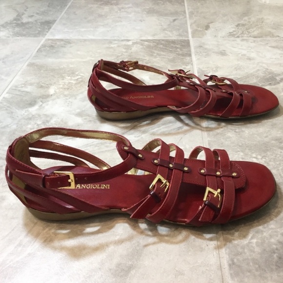 Enzo Angiolini Red Gladiator Sandal - Picture 6 of 8